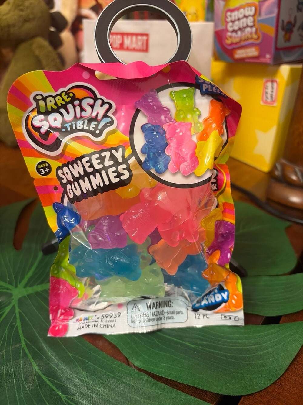 JA-RU Irre-squish-tible Sqweezy Gummies Toy Gummy Bears 12-Piece Pack